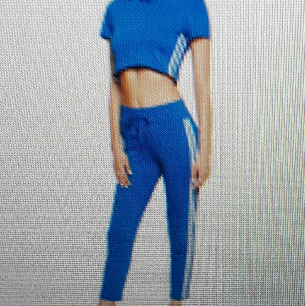 Love Nation Varsity Crop Top And Pants NWT
